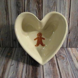 HARTSTONE USA GINGERBREAD HEART SHAPED BOWL